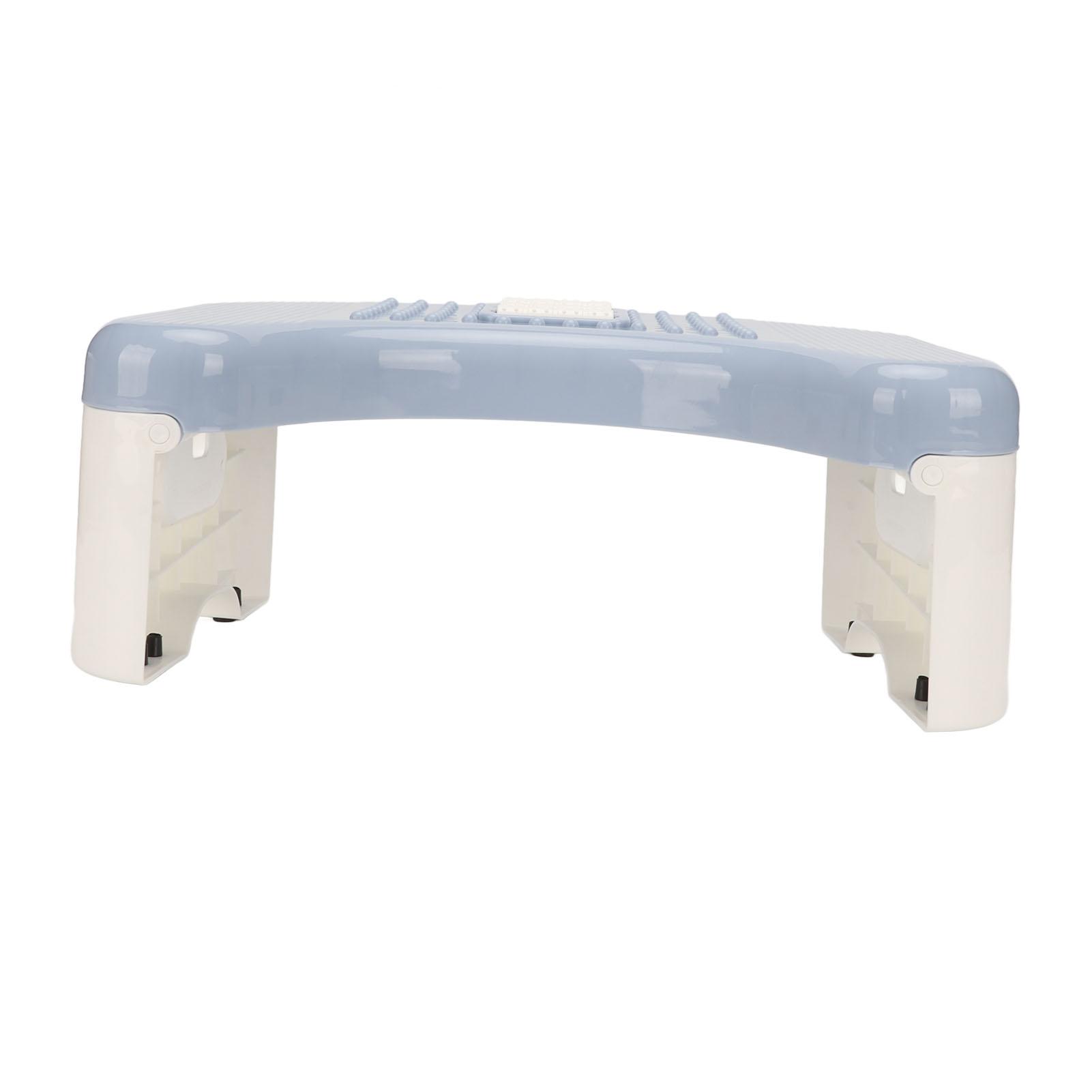 

Toilet Stool Foldable Curve U Design Antislip Portable Easy Storage Poop Stool for Batchroom White синий