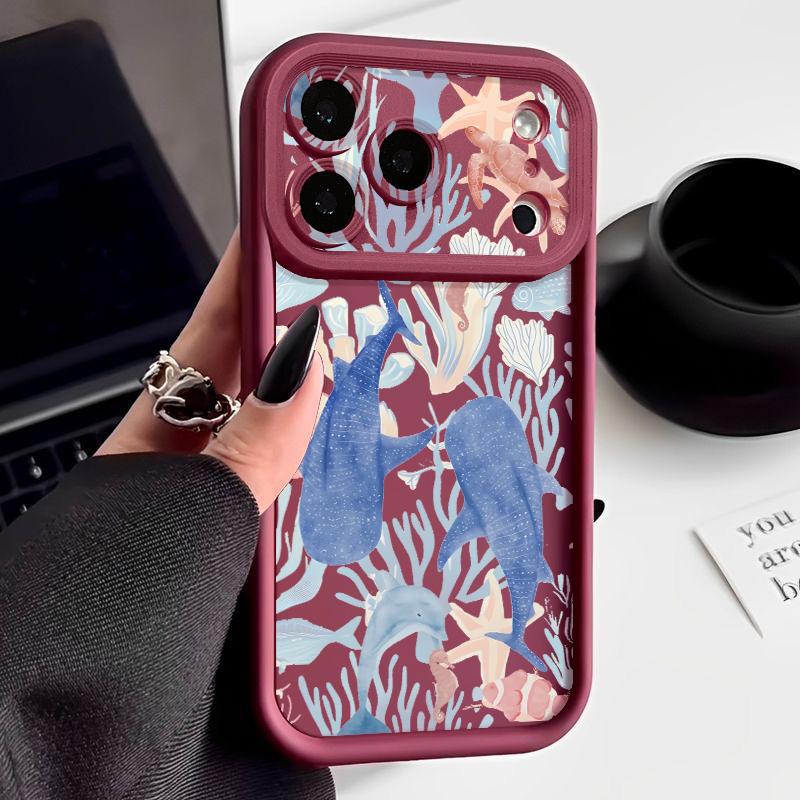 Blue and white surfing wave phone Case For iPhone 17 Pro Max 17e 16e Shockproof Silicone Soft Bumper Cover For iPhone 16 15 14 13 Pro Max 11