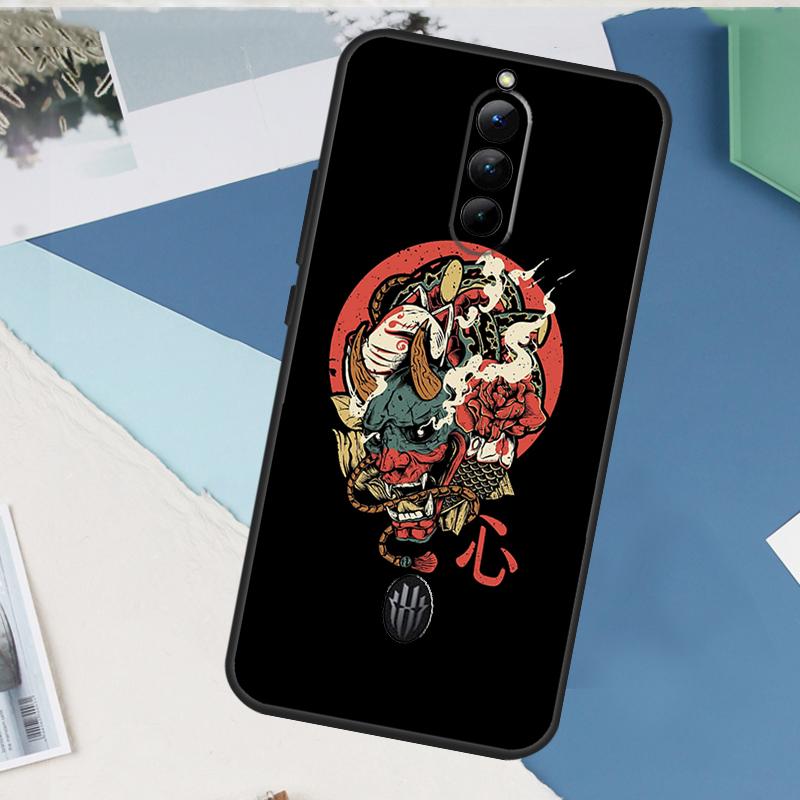 Japanese Samurai Case For ZTE Nubia Red Magic 10 8 9 8S 9S 10S Pro Plus Air 6 7 7S RedMagic 11 Pro Plus Cover