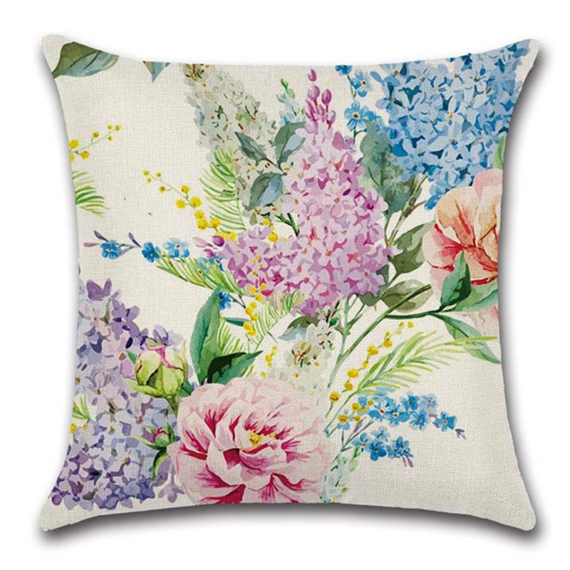 Tropical Plant Square Pillowcase Car Sofa Office Chair Pillowcase Simple Home Decoration Accessories