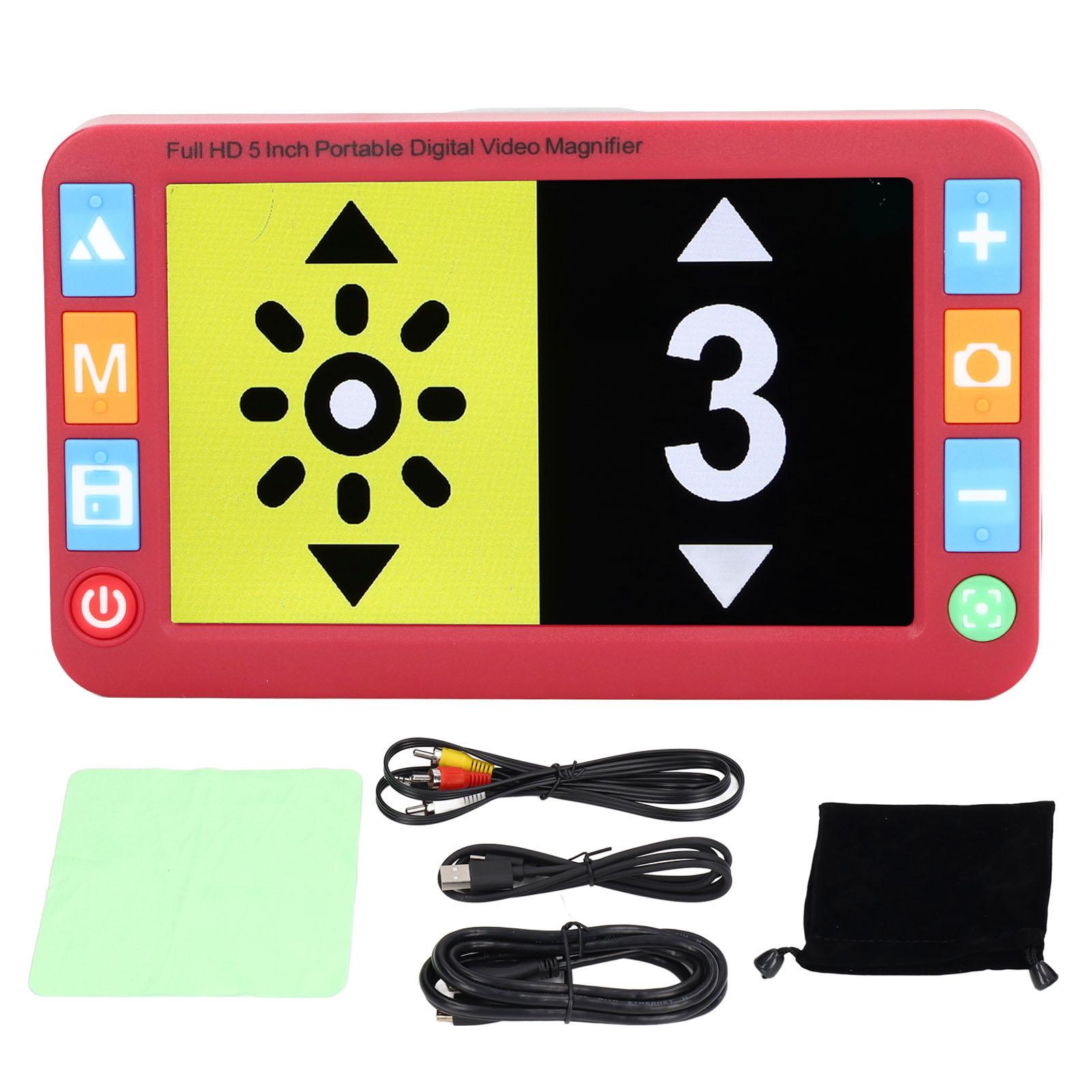 

5,0-дюймовий цифровий пристрій для читання з автофокусом, подвійним об єктивом, збільшенням 2X-32X, 26 колірними режимами, портативний US Plug