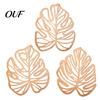 Bedroom Wall Hanging Decor 3Pcs Hollow Monstera Leaf Decoration, Wooden Tropical Art Plaque, Decorative Natural Style Accents Sculpture with Hook for