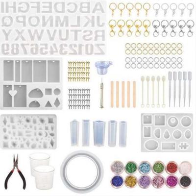 Diy Crystal Drip Mold Set Epoxy Resin Letter Jewelry Accessories Silicone Mold