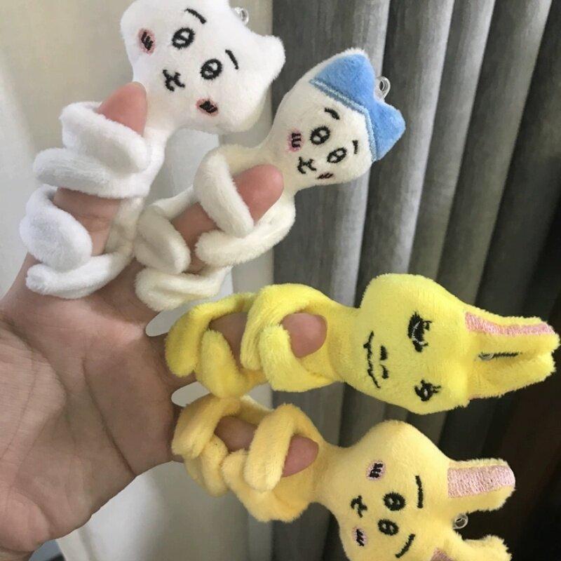 Hachiware Self Deprecating Bear Plush Keychain Cute Little Feet Hanging Doll Kawaii Stuffed Animal Bag Charm Gift