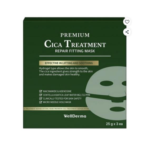WELLDERMA Premium Cica Treatment Repair Fitting Mask Sheet 25g ×3