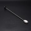304 Stainless Steel 30cm Bar Spoon with Teardrop Handle and Three-Pronged End for Cocktails