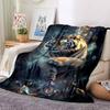 1pc Tiger Crystal Fantasy Blanket - Lightweight Flannel Fleece with Digital Printing, Soft Warm for Sofa, Travel, Camping, Office yy251018296
