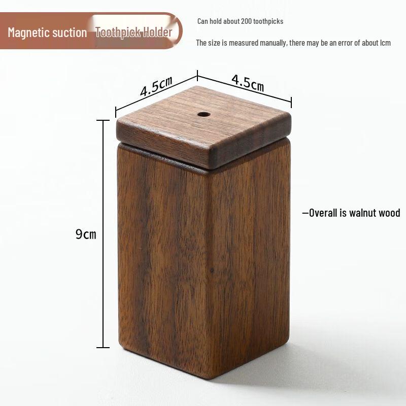 Walnut Wood Multifunctional Tissue Box with Organizer