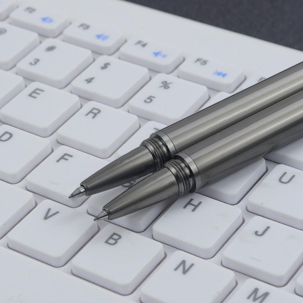 Black Ink Metal Ballpoint Pen Dual-Function Black Ink Pen Portable Gel Pens School Supplies
