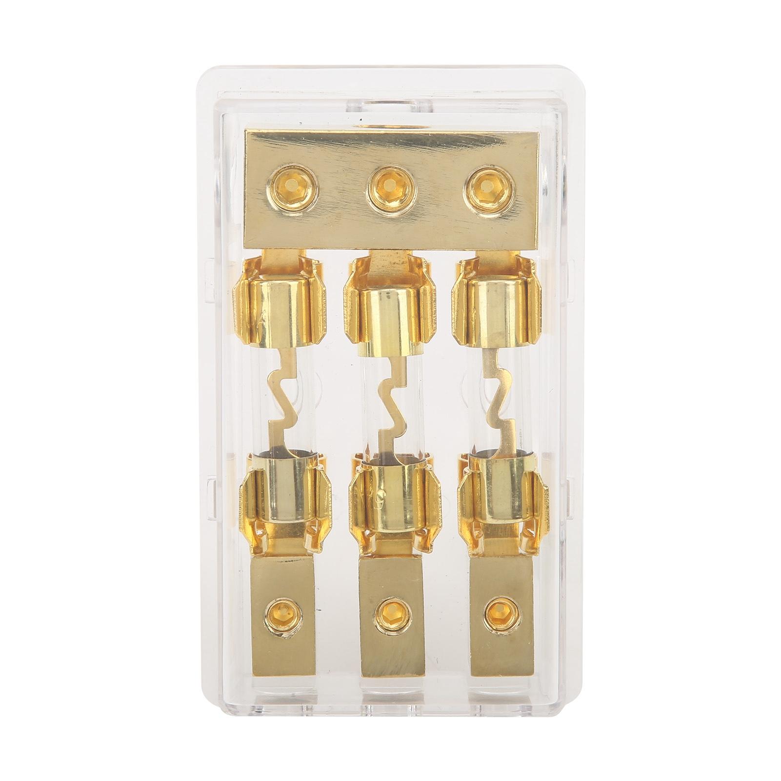 

1x0GA In 3x4GA Out Power Distribution Block Fuse Holder 60A Dustproof for Car Trucks Ships Audio