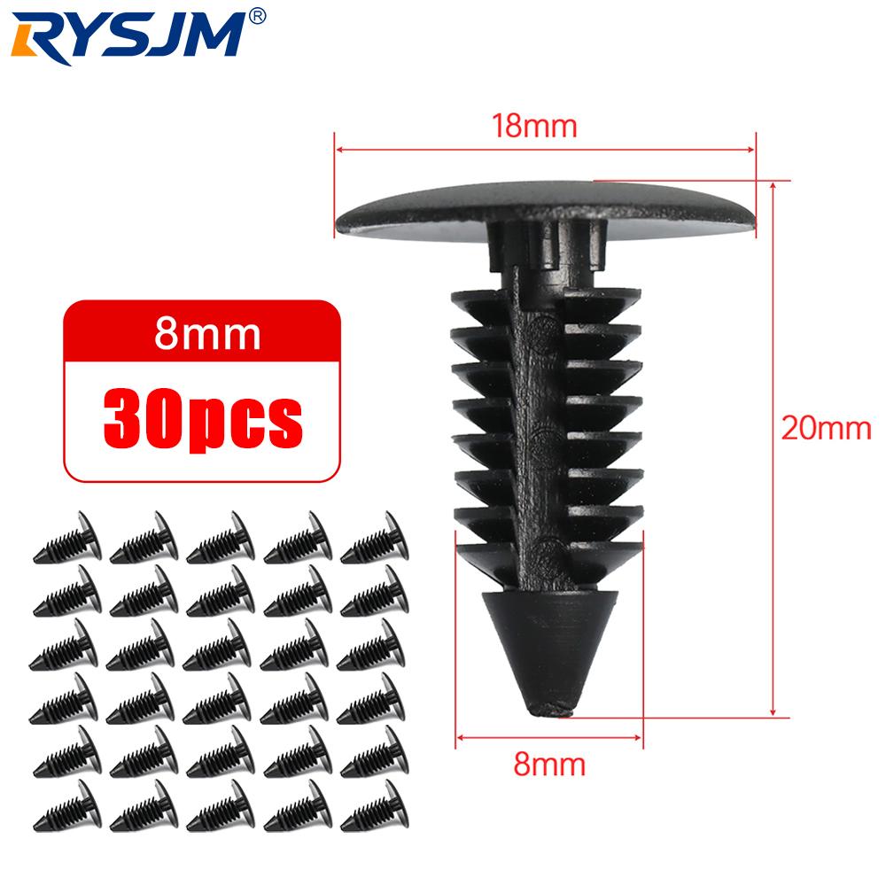 10/20/30/40/50/100pcs Universal 8mm Hole Car Fender Bumper Clips Plastic Rivet Fasteners Auto Roof Tailgate Lining Retainer