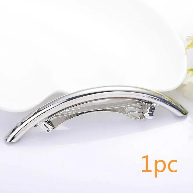 

2 Pcs/set Fashion Ladies Hairpins Gold-plated/silver-plated Pure Arc Tube Hairpins Hairpins Girl Metal Hair Accessories sliver-1pc