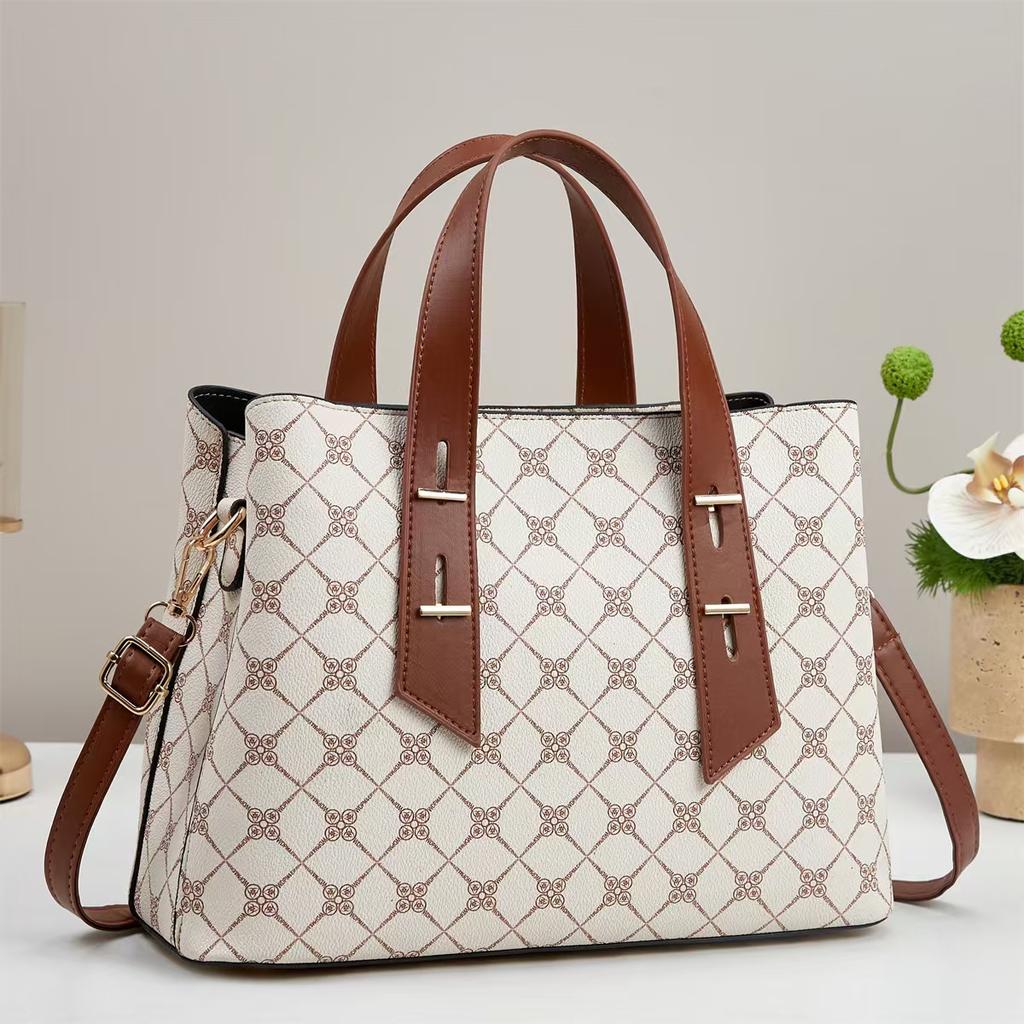 Fashion handbag new contrasting color design women's bag casual shoulder bag large capacity messenger bag