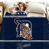 Detroit Tigers Print Flannel Blanket High Quality Warm Comfortable Cover for All Seasons Perfect for Gifts Home Decor