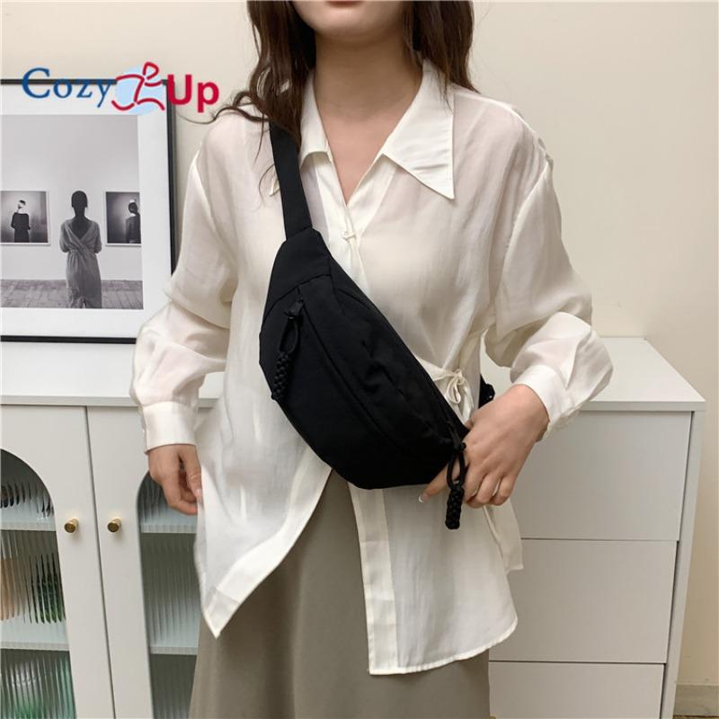 Geantă mică de pânză Cozy Up pentru geantă de sport versatilă pentru piept pentru femei, geantă mică de umăr pentru studenți de capacitate mare, geantă casual în talie