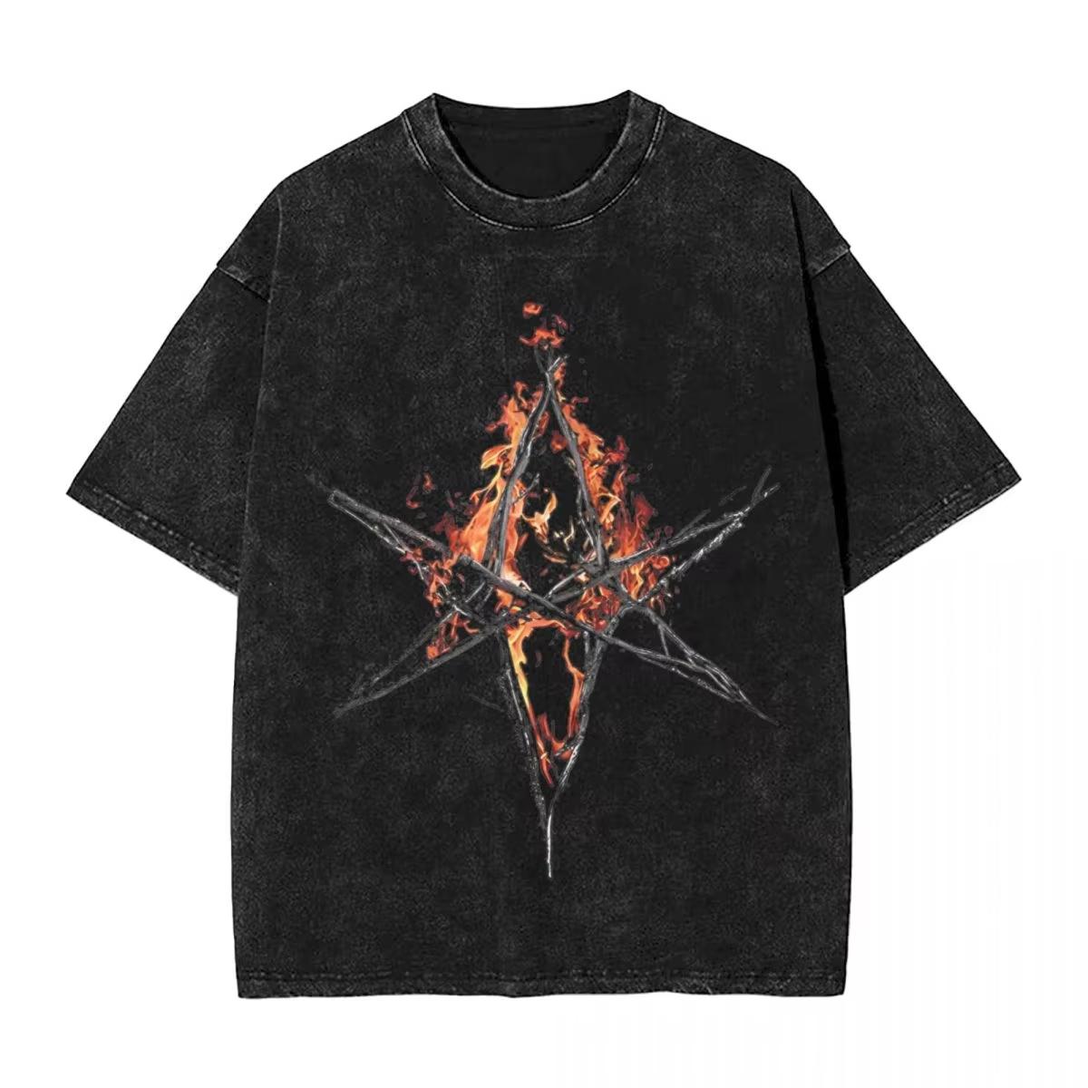 

Men s Flaming Hex Bring Me The Horizons T-Shirts Music Band Tees Streetwear Short Sleeves T Shirt Round Neck Pop Tshirt 3XL
