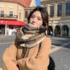 Autumn And Winter Scarf Fashionable And Versatile Korean Style Plaid Thickened Scarf Warm Shawl For Male And Female Students