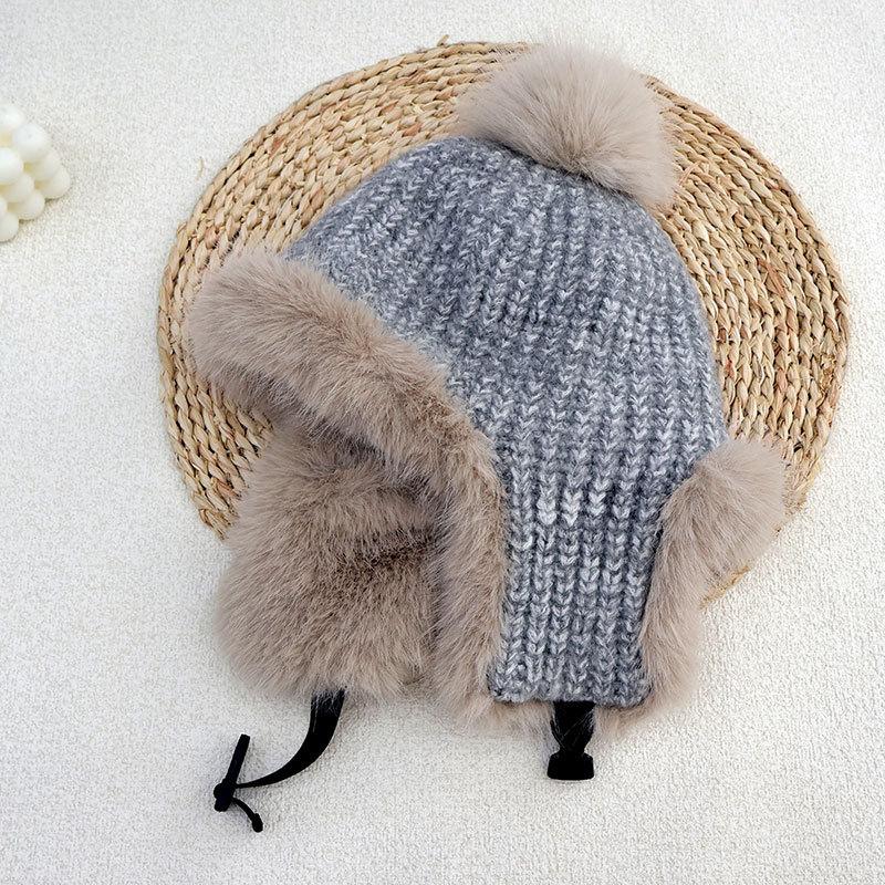 

Флисовая Утепленная Вязаная Термошапка Женская Лыжная Шапка Уличная Пушистая Шапка Лей Фэн ONE SIZE