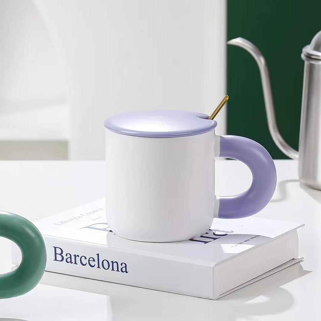 Hochwertige Keramik-Wassertasse Haushaltsbecher mit Deckel Tasse Büro Niedlich Geburtstagsgeschenk Souvenir-Tasse