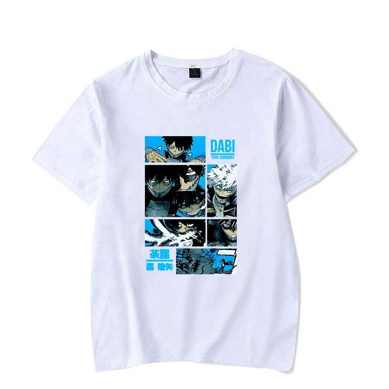 Hot Anime T Shirt Men/women's Funny Dabi Printing T-shirt Casual Cool Streetwear Fashion T Shirt Couple Hip Hop Shirt Top
