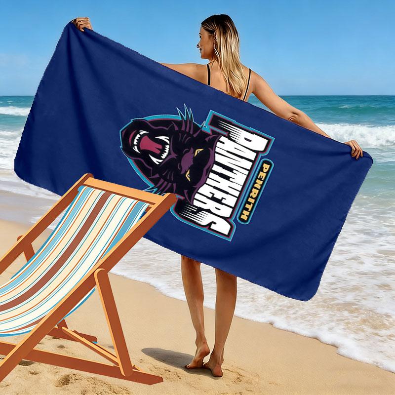 Penrith Panthers Roar Print Beach Towel, Large Soft Quick Dry Towel for Beach Camping Swimming