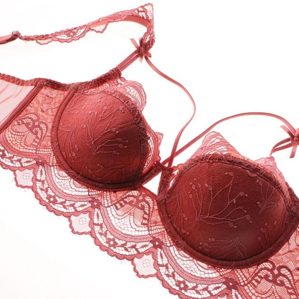 Sexy krajkové spodní prádlo Push-up spodní prádlo Podprsenky pro velké poprsí Módní podprsenka bez zad