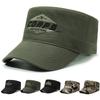 Spring Autumn Camouflage Flat Cap Letter Embroidered Cap Outdoor Men's Sports Sun Hat