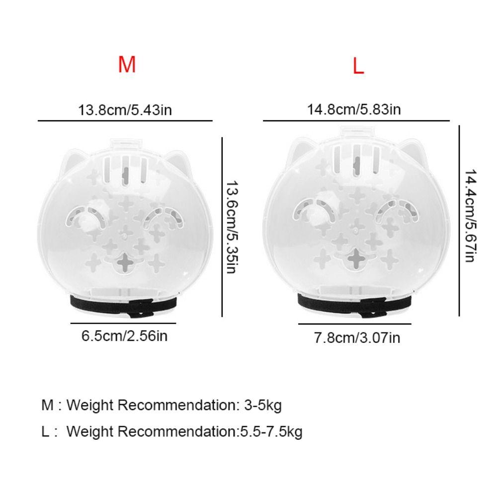 Transparent Breathable Cat Muzzle Anti-Licking Cat Mask Cover Helmet Lightweight Cat Space Hood