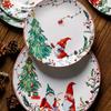 New Style Christmas Ceramic Plate Exquisite Santa Claus Breakfast Dish Dinner Plate Porcelain Home Festivals Dinner Plate