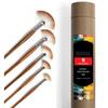 Fan Paint Brushes Set/Handmade Professional Artist Painting Brush Set for Acrylic, Watercolor, & Gouache Painting with Brush Holder