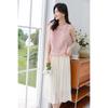 Mokana Women's Fashion Sleeveless Shirt & Mid-Length Skirt Set