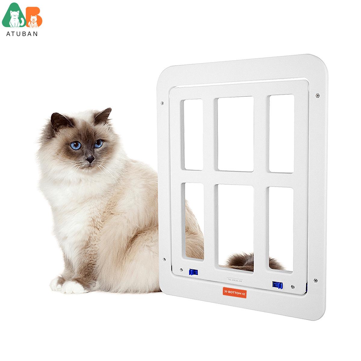 

ATUBAN Pet Screen Door 34x45CM Magnetic Flap, Self-Closing, Lockable, Durable ABS, for Cats & Small/Medium Dogs, Easy Install 34cmW X 44.5cmH белый