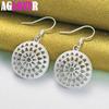 925 Sterling Silver Round Earrings Jewelry