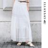 2026 Summer Lyocell Lace A-Line Midi Skirt