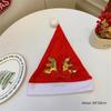 Cartoon Santa Hat Santa Claus Snowman Elk Embroidered Christmas Decoration For Christmas New Year Festive Holiday Party Supplies