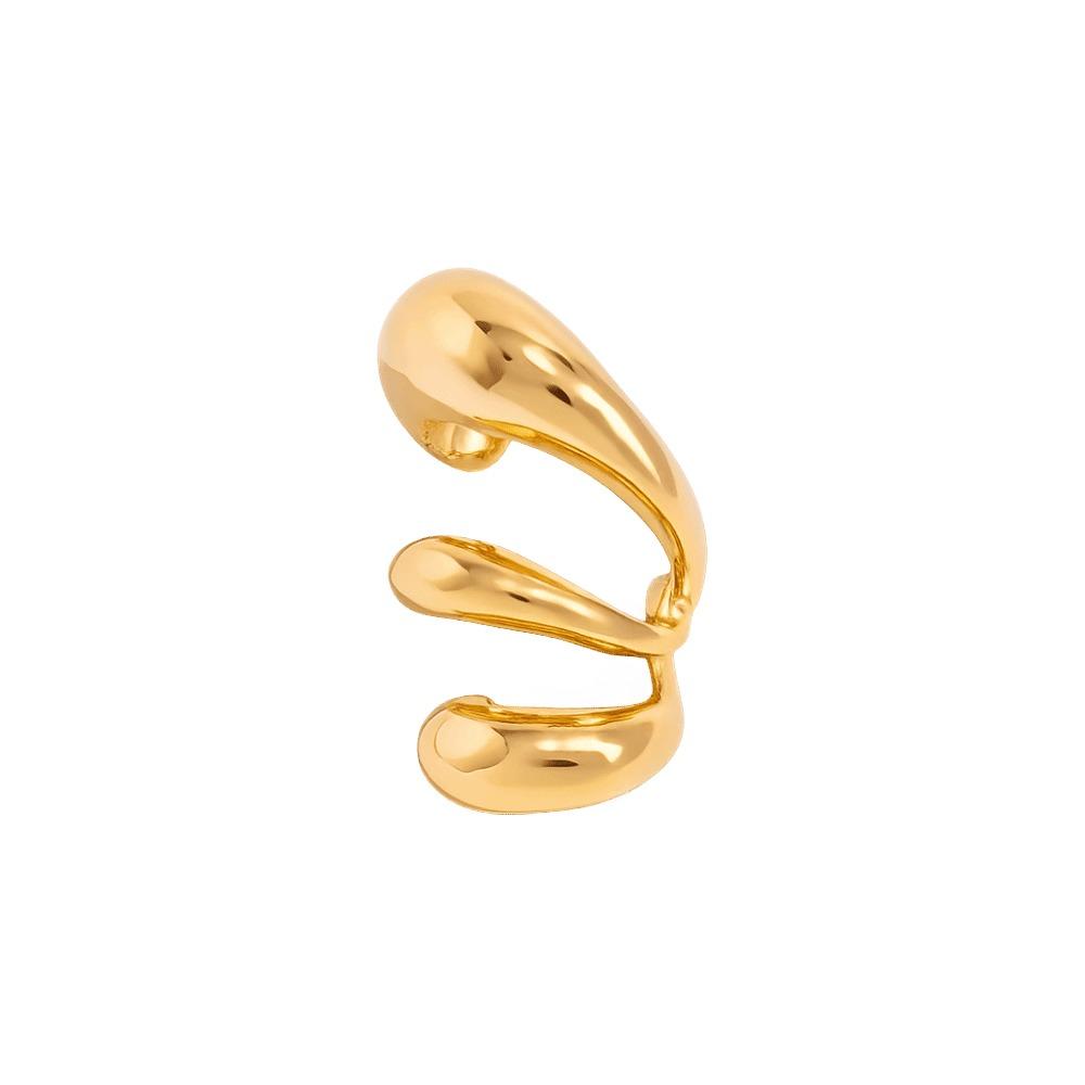 Wassertropfen Mehrschichtig Hohl Ohrclips Gold Ohr Manschette Schmuck Vintage Fake Piercing Ohrringe Damen