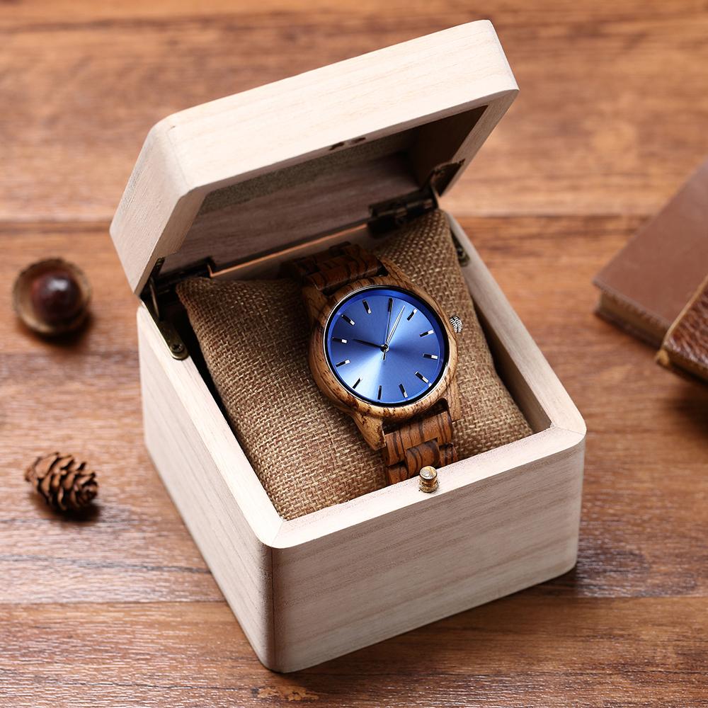 Holzuhren Herren Handgefertigt Vintage Neu Holz Quarzuhren mit Stilvollen Natürlichen Holzuhren Einzigartig Kundenspezifisch