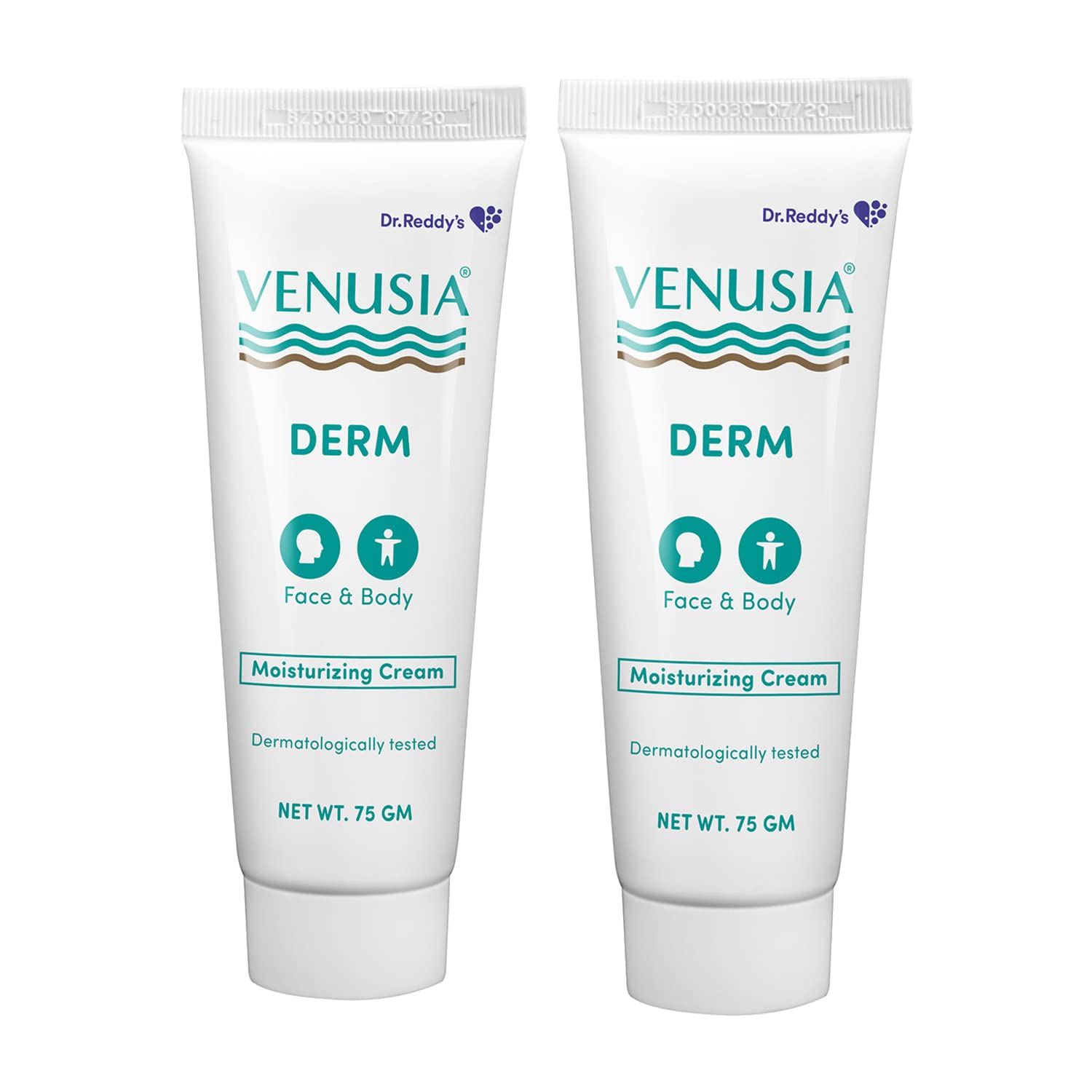 

VENUSIA Dr. Reddy s Derm Moisturizing Cream 75G Pack of 2 for Dry Skin 24-Hour Hydration Barrier Repair