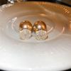 Real Gold Plated 925 Silver Needle Earrings, Natural Freshwater Pearl Flower Drop Earring, Elegant Floral Dangle Stud Earrings For Women Wedding Party