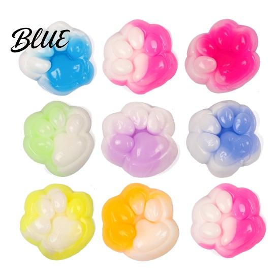 Cat Paw Sensory Toy Mini Squeeze Stress Relief Gradient Color Kitten Photo Prop Ball Soft Animal Claw Pinch Fidget