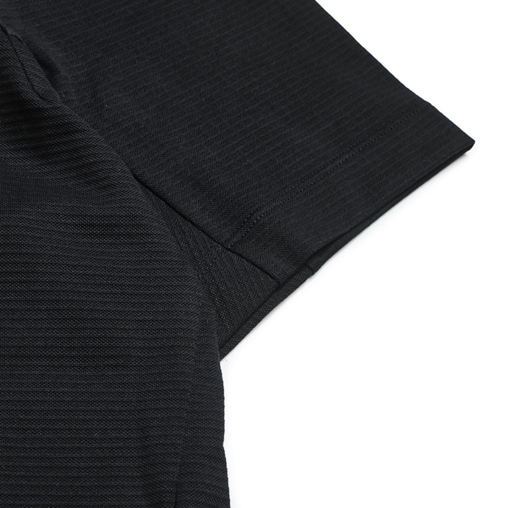 FILA Blue Simple Solid Color Comfortable Versatile Classic Casual Round Neck Short Sleeve T-Shirt Men Tops Black F11M622118FBK