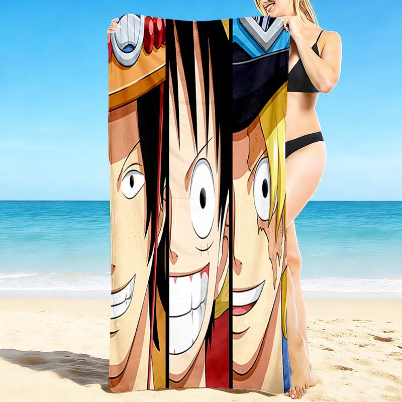 1Pc One Piece Adventure Beach Towel, Quick Dry, Multi-Use for Beach Pool Gym Yoga Home Travel, Christmas, Halloween, Xmas Gift M929377