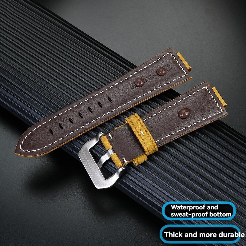 Replacement Leather Strap for Casio G-SHOCK GST-B400/GST-B200 Men's 24*14mm 24*16mm Genuine Cowhide Watch Band, Casual Wristban