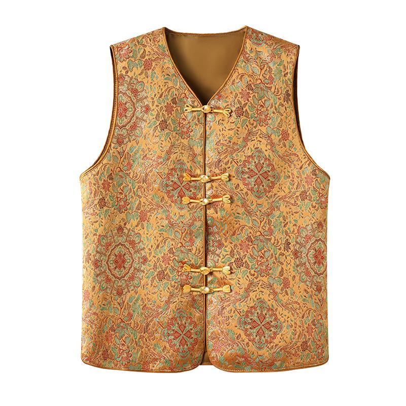 

Elegant Slimming Vest for Middle-Aged Women: Stylish Spring and Autumn Outerwear 2XL (suggested 105-120 jin) помаранчевий