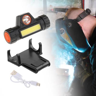 Headlight for Welding Helmet Flashlight with Mount Holder Automatic Dimming Worklight Strong Light