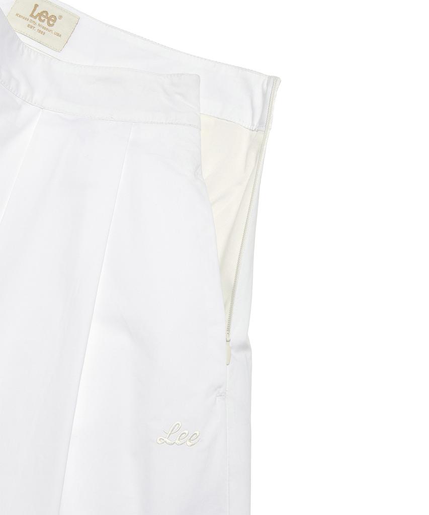 Lee Women'S Cotton Pleated Long Skirt White