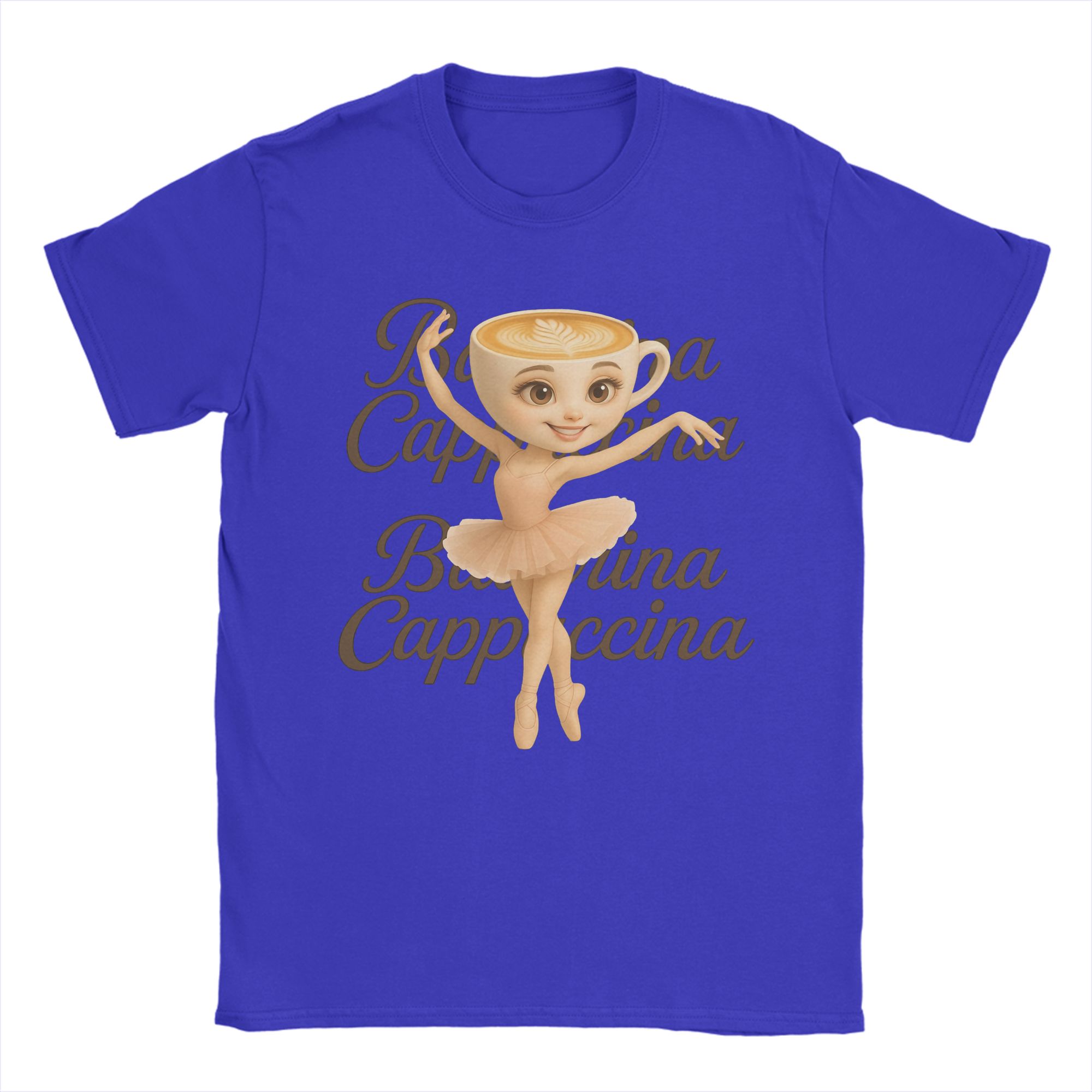

Ballerina Cappuccina Italian Brainrot Meme Men T Shirts Tee Shirt Short Sleeve Round Collar T-Shirt 100% Cotton Clothing 2XL