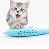 Silicone Cat Toothbrush & Mint Fish Toy for Fresh Breath
