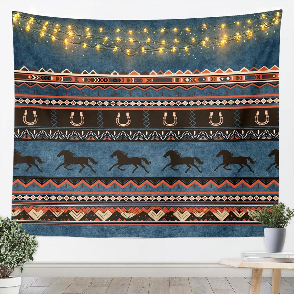 Western Wall Hanging Boho Aztec Wall Tapestry Kids Boys Girls Cowboy Cowgirl Horse Dreamcatcher Tapestry Luxury Southwestern