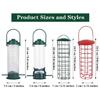 Hanging Wild Bird Feeder Clear Tube Suet Metal Bird Feeders for Outdoor Garden